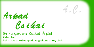 arpad csikai business card